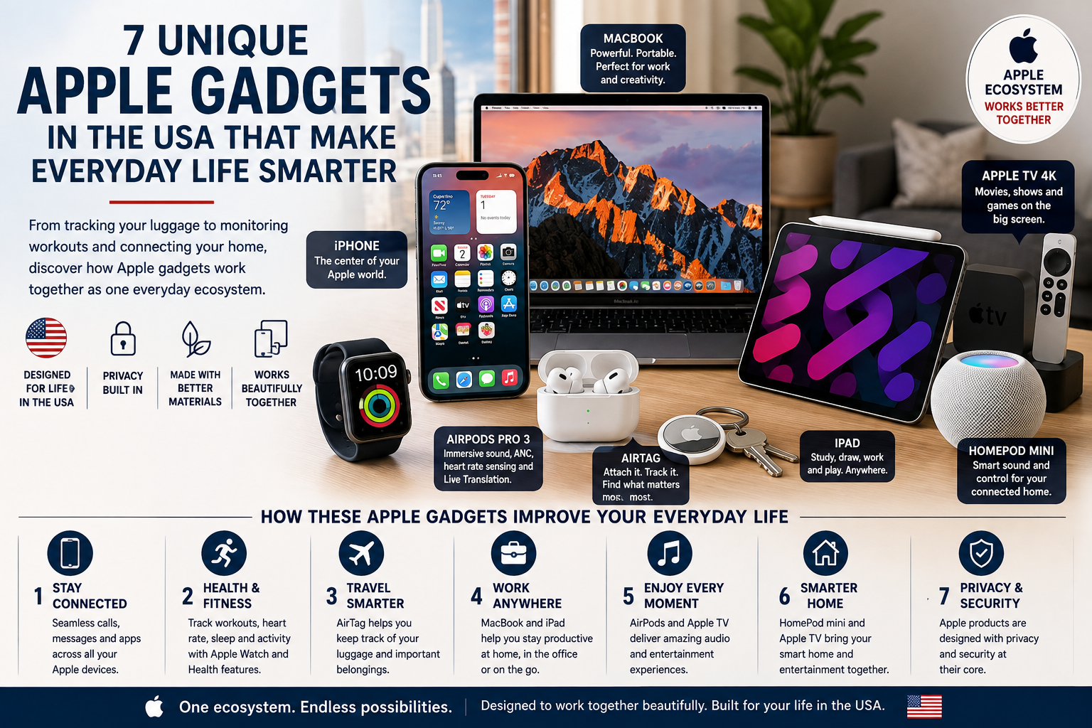 7 Unique Apple Gadgets in the USA That Make Everyday Life Smarter