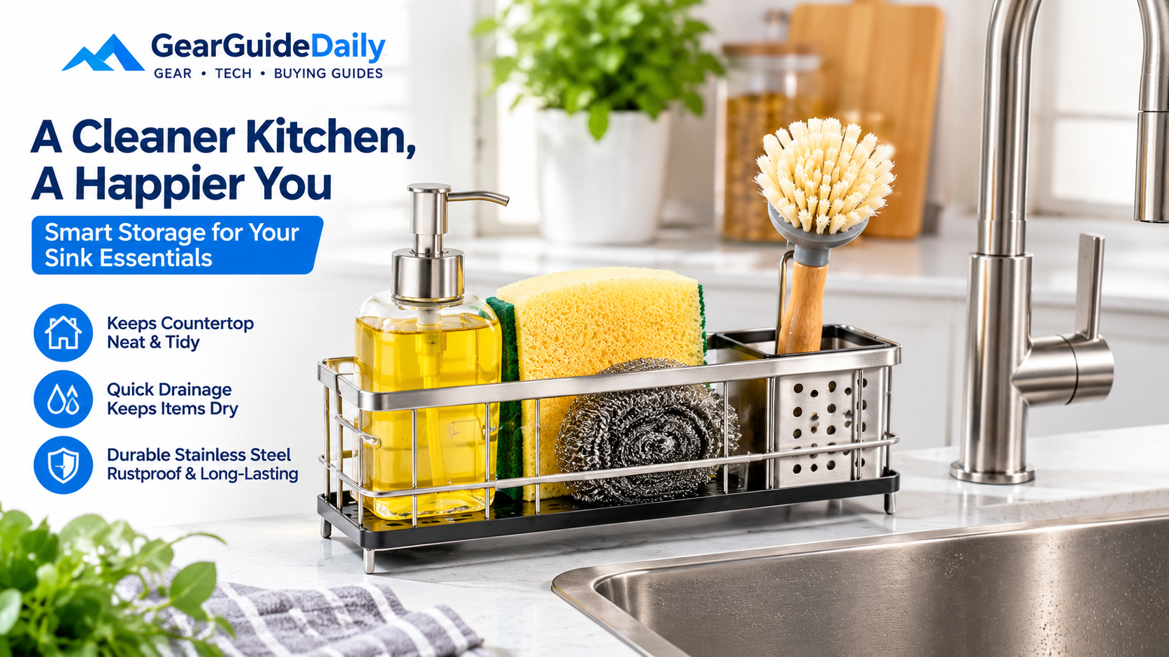 How to Keep Your Kitchen Sink Organized: Smart Storage Ideas for a Cleaner Countertop