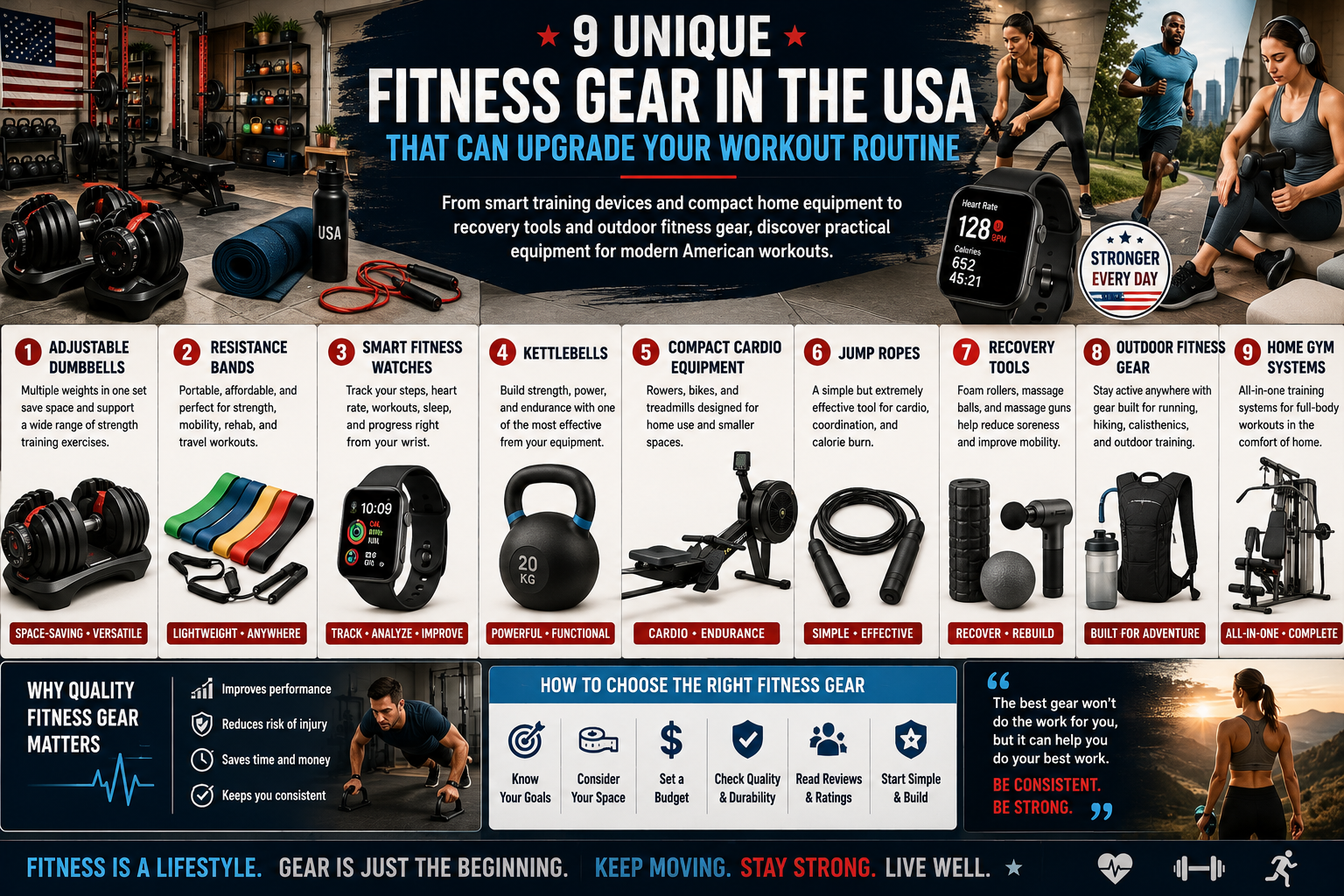 9 Unique Fitness Gear in the USA That Can Upgrade Your Workout Routine