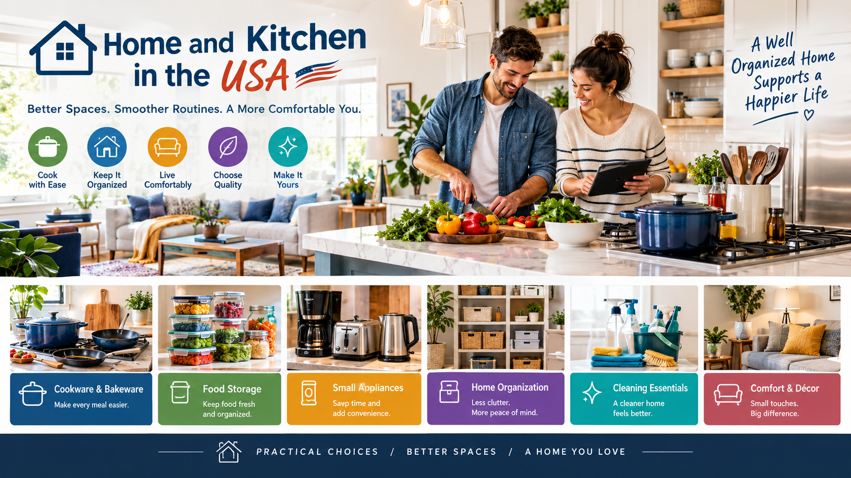 Home and Kitchen in the USA: A Practical Guide to Creating a Comfortable and Functional Home
